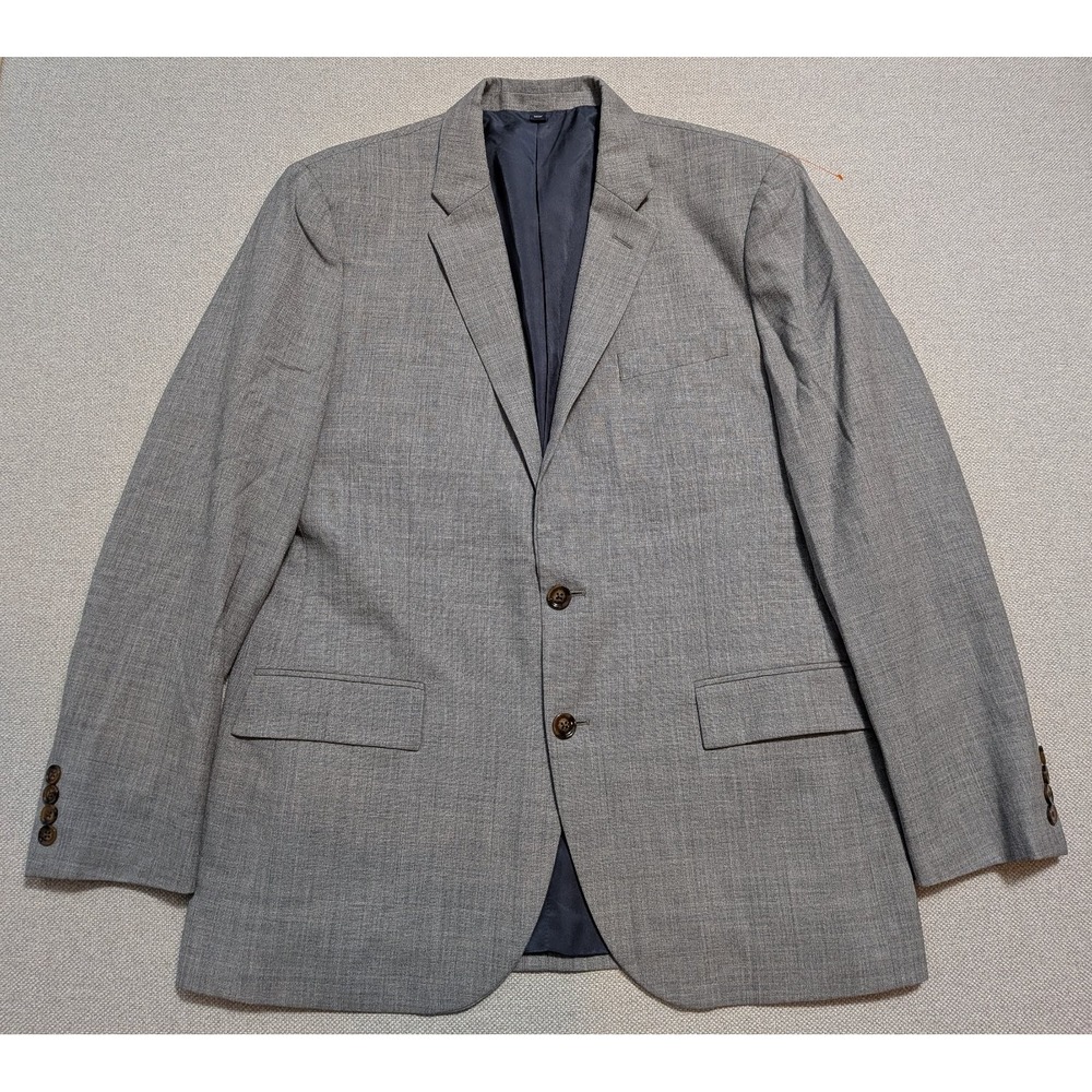 J. Crew Voyager Mens 42R Blazer Thompson Gray 100% Wool B8632 Jacket